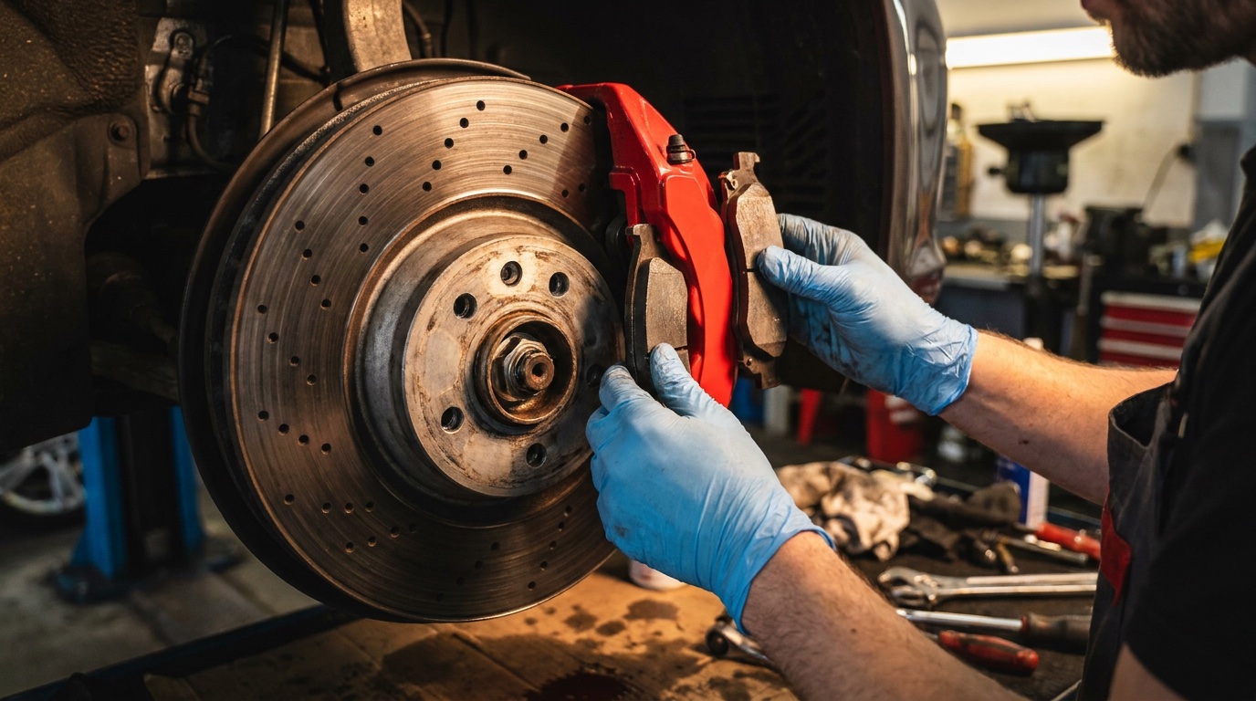 Brake rotor / caliper close-up